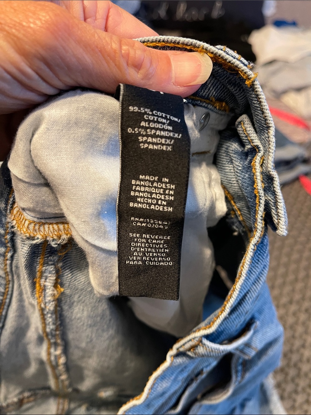 Kendall & Kylie Light Blue Distressed High-Rise Jean Shorts - Picture 5 of 5